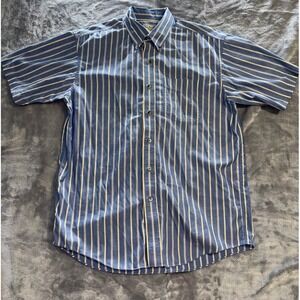 LL Bean Shirt Mens M Traditional Fit Button Down Blue